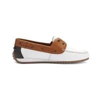 Ara Newport Mocassins pour Femme, Blanc, Cognac, Moka, 42 EU