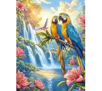 Ara près d'une cascade 300 Pieces Casse-tête Famille En Carton Haute Qualité Animal sauvage et animal de compagnie Cute Difficulté Moyenne Activité Familiale Voyage Déplacement Cadeau Noël Pas Cher 30
