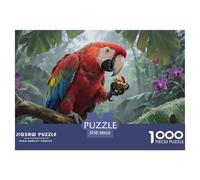 Ara Rouge 1000 Pièces Puzzles pour Adultes,Écologie de forêt Tropicale Humide Un Jeu De Dexérité Très Difficile Puzzle Éducatif avec des Défis 38x26cm/1000pcs