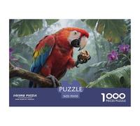 Ara Rouge 1000 Pièces Puzzles pour Adultes,Écologie de forêt Tropicale Humide Un Jeu De Dexérité Très Difficile Puzzle Éducatif avec des Défis 70x50cm/1000pcs