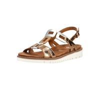 ARA Femme Kent Sandale, Whisky Platine Argent, 38 EU