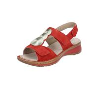 ARA Sandales à lanières rouge / argent, Taille 40