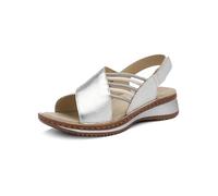 ARA Femme Hawaii Sandale, Blanc/argenté, 41 EU