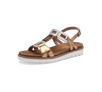 ARA Femme Kent Sandale, Whisky Platine Argent, 43 EU