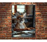 ARA STEP Caracal Animals Poster Reproduction réaliste sans cadre Format A3 297 x 420 mm (Programmateur d'animaux caracaux 1)