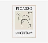 Ara Step Célèbre Pablo Picasso Peinture murale imprimée sans cadre (297 x 420 mm, Pablo Picasso Camel Sketch Line Dessin Art Print Print Esquisse le Chameau, Museum Exhibition Vintage Poster Picasso