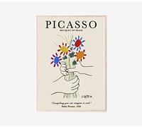 Ara Step Célèbre Pablo Picasso Peintures Murales - Impression d'Art Sans Cadre (297 x 420 mm) - Bouquet de la Paix, Croquis de Fleurs, Lithographie