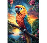 Ara sur Une Branche 1000 Pièces Puzzle Adulte en Carton Rigide sans Déformation Rêve Magique de Science-Fiction Difficile Moyenne Décoration Murale Loisir Créatif Idée Cadeau Anniversaire 1000 PCS