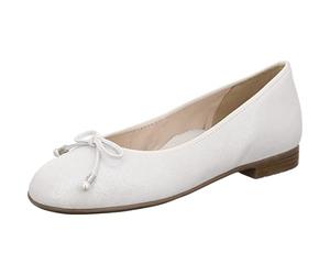 ARA Women's Sardinia Ballet Flat, Ecru, 38.5 EU