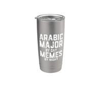 Arabe Major By Day Memes Night Étudiant en Islam du Moyen-Orient Gobelet isotherme en acier inoxydable double paroi
