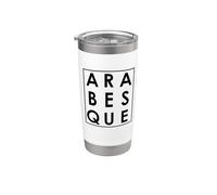Arabesque Ballet Danser Typographie Art Gobelet isotherme en acier inoxydable double paroi