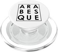Arabesque Ballet Danser Typographie Art PopSockets PopGrip pour MagSafe