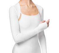 Arabesque Boléro de Ballet ? Manches Longues, idéal pour la Danse, la Gymnastique et Le Yoga Simone (Blanc, L)