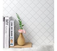 Arabesque Carreaux Adhésifs pour Cuisine, Épaissi 10 Feuilles de Muraux Autocollants 3D pour Dosseret, Carreaux Blanc Adhésifs pour Cuisine et Salle de Bain, 30,5x30,5 cm