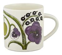Arabia Paratiisi 1005613 Tasse en céramique Blanc/vert/violet 0,35 l Tasse à café élégante Hauteur 9 cm
