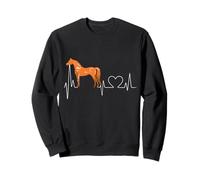 Arabian Horse Heartbeat EKG Funny Arabians Horse Amoureux Propriétaire Sweatshirt