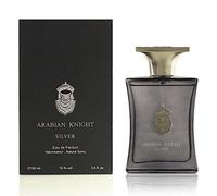 Arabian Oud ARABIAN KNIGHT SILVER 100 ml | Eau de Parfum pour Lui | Fleur de Géranium, Cashmeran, Ambre et Vanille | Senteur boisée et ambrée.