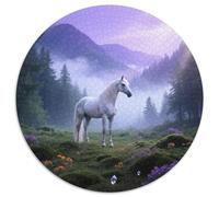ArabianCheval, Jeu De Réflexion Circulaire 1000 Pièces AvecCheval, Conçu pour Stimuler La Patience Et La Concentration, Adapté Aux Adultes 1000pcs (67.5x67.5cm)