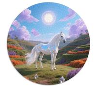 ArabianCheval, Puzzle Circulaire De 1000 Pièces AvecCheval, Stimulant mais Accessible, Idéal pour Les Amateurs d'art Visuel À La Maison 1000pcs (67.5x67.5cm)