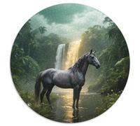 ArabianCheval, Puzzle Inspirant Circulaire 1000 Pièces AvecCheval, Destiné À Ceux en Quête De Beauté Et De Calme 1000pcs (67.5x67.5cm)