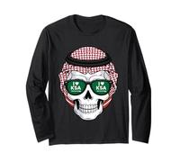 Arabie Saoudite Fête Nationale KSA Skull I Love KSA Manche Longue