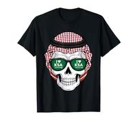 Arabie Saoudite Fête Nationale KSA Skull I Love KSA T-Shirt