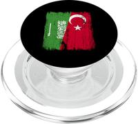 Arabie Saoudite Turquie Demi Drapeau Turquie Arabie Saoudite Turc PopSockets PopGrip pour MagSafe