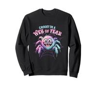 Arachnophobie Phobie Des Araignées Caught In A Web Of Fear Sweatshirt