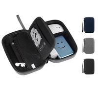 Arae Coque Rigide EVA Organisateur Électronique 13.5x21x6.5cm - Étui Antichoc Double Couche Chargeur Souris Powerbank, Résistant à l'eau, Petit Gris