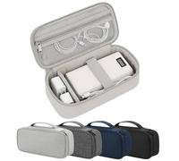 Arae Poche électronique de Stockage de câbles, Valise d'organisateur de Sacs, Accessoire de Voyage imperméable pour Chargeur, Adaptateur, câbles, Couche Unique (Gris, SM13)