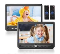 Arafuna Lecteur DVD Voiture 10,5" Double Écran Portable Rechargeable | Deux écrans 10,5" lisent deux DVD différents ou le même film simultanément pour divertir toute la famille