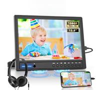 Arafuna Lecteur DVD Voiture 12,5" HDMI Double Écran USB/SD | Entrée HDMI compatible téléphone, PC, console, Raspberry Pi et sortie AV/RCA vers TV ou second lecteur DVD.
