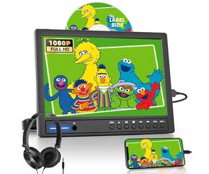 Arafuna Lecteur DVD Voiture 12,5 Pouces, Ecran Voiture Enfant avec EntréE De Disque Type Ventouse, éCrans D'Appuie-TêTe Prend en L’EntréE USB/TF,1080p, HDMI, AV, sans Batterie (Gris foncé)
