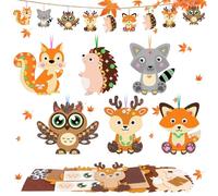 Aragallant 12 Kits Activité Manuelle Animaux Pour Enfants, Kit Bricolage Decoration Automne Avec Gommettes Autocollantes Pour Loisir Créatif Fête Jeux Groupe Automne