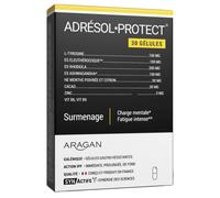 Aragan Synactifs Adrésol Protect Surmenage Charge Mentale et Fatigue Intense 30 Gélules
