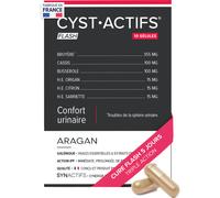 Aragan Synactifs Cystactifs Flash Confort Urinaire & Anti-Inflammatoire Cassis 10 Gélules