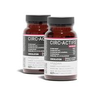 ARAGAN - Synactifs Lot de 2 Circactifs Pilulier - Complément Alimentaire Circulation Jambes Lourdes - Vigne Rouge, Raisin, Citron, Vitamines - 60 gélules - 1 mois de prise - Fabriqué en France