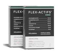 ARAGAN | Synactifs Lot de 2 Flexactifs | Complément Alimentaire Bien-Etre Articulaire | Glucosamine, Harpagophytum, Curcuma, Eucalyptus et Zinc | 120 gélules | 2 mois prise | Fabriqué en France
