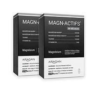 ARAGAN - Synactifs Lot de 2 Magnactifs - Complément Alimentaire Fatigue, Equilibre Nerveux, Stress - Magnésium, Taurine, Vitamine B - 120 gélules - 2 à 3 mois de prise - Fabriqué en France