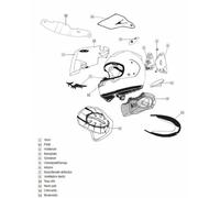 Arai Aération Arrière Du Casque Chaser-x Upper
