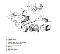 Arai Aération Du Menton Du Casque Mx-v