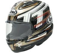 Arai Arai RX-7V Evo Isle of Man 2026,, casque intégral XL Noir/Blanc/Or Noir/Blanc/Or