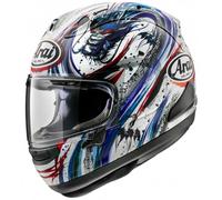 Arai Casque moto intégral RX-7V EVO Kiyo Trico ECE 22.06 Blanc/Gris/Bleu/Rouge XS