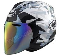 ARAI JET SZ-R VAS EVO MIMESIS BLANC + VISIÈRE MIROIR ROUGE - S - ARAI JET SZ-R VAS EVO - MIMESIS BLANC VMR - Visière miroir rouge VAS