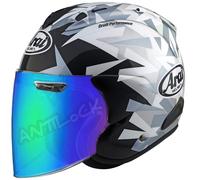 ARAI JET SZ-R VAS EVO MIMESIS BLANC + VISIÈRE MIROIR VERT - M - ARAI JET SZ-R VAS EVO - MIMESIS BLANC VMV - Visière miroir vert VAS
