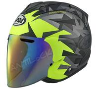 ARAI JET SZ-R VAS EVO MIMESIS JAUNE MAT + VISIÈRE MIROIR ROUGE - L - ARAI JET SZ-R VAS EVO - MIMESIS JAUNE MAT VMR - Visière miroir rouge VAS