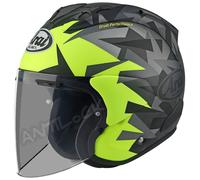 ARAI JET SZ-R VAS EVO MIMESIS JAUNE MAT + VISIÈRE SEMI-TEINTÉE - L - ARAI JET SZ-R VAS EVO - MIMESIS JAUNE MAT VST - Visière semi-teintée VAS