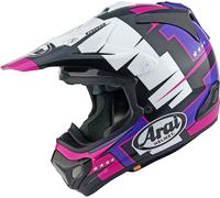 Arai MX-V EVO Battle, casque à croix S Noir/Blanc/Fuchsia/Mauve Noir/Blanc/Fuchsia/Mauve