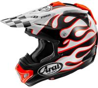 Arai MX-V Evo Flame Casque de motocross, Blanc, Taille S (55/56)