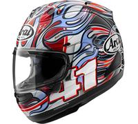 Arai RX-7V Evo Haga WSBK Casque, noir-blanc-rouge-vert, taille S pour homme